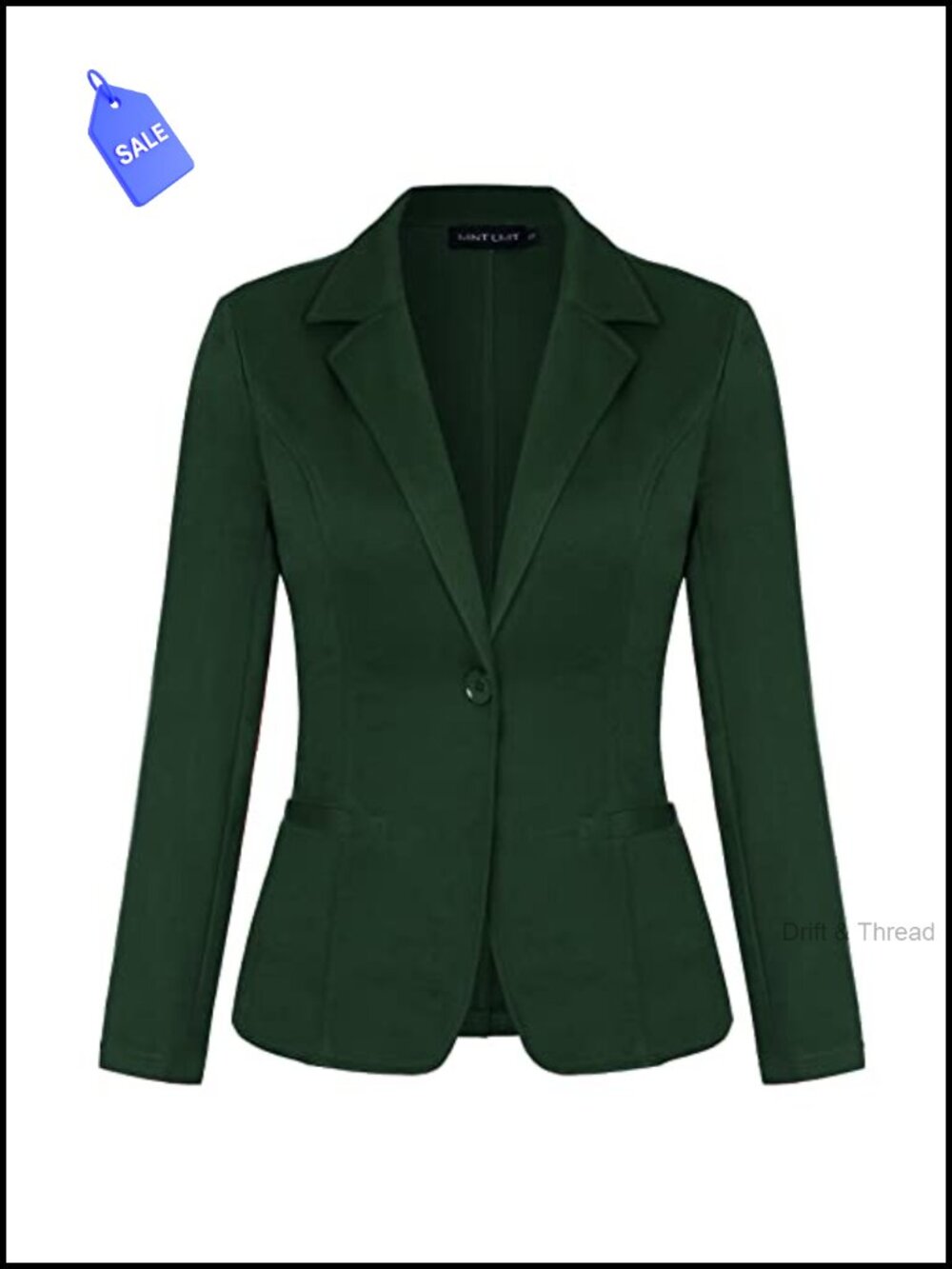 Women's Long Sleeve Button Front Blazer Notch Lapel Slim Fit Workwear